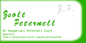 zsolt peternell business card